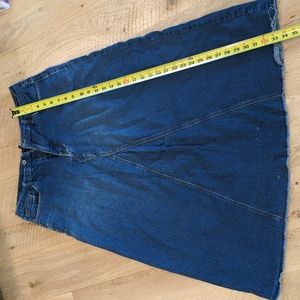 Long denim skirt